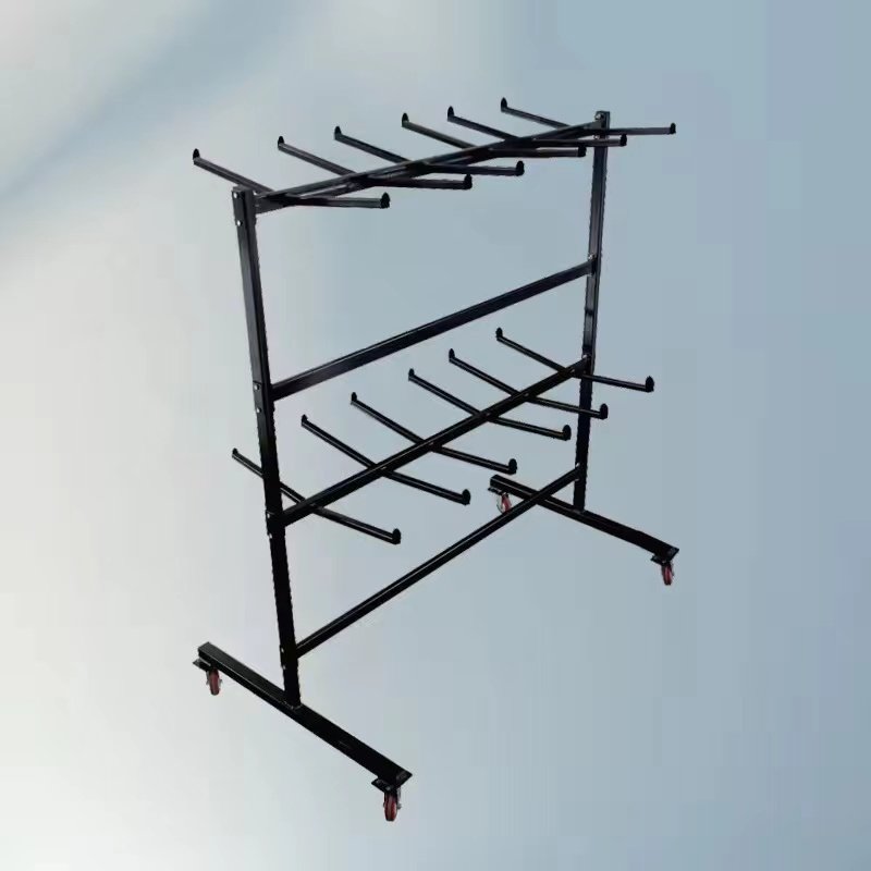 Metal Frame Chair Carts Trolley to Carry Folding Chairs Outdoor Furniture Banquet Stacking Folding Chair Trolley