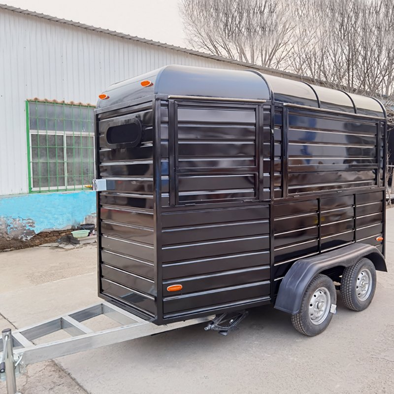 YANZHIMEI 2024 Concession Food Cart Mobile Kitchen Horse Box Juice Drink Cocktail Bar Station Trailer for Sale