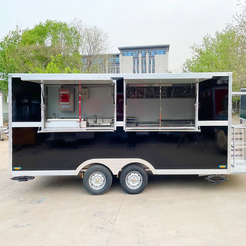 Street BBQ Mobile Taco Food Truck Food Vending Ice Cream Hotdog Cart Catering Trailer for Sale