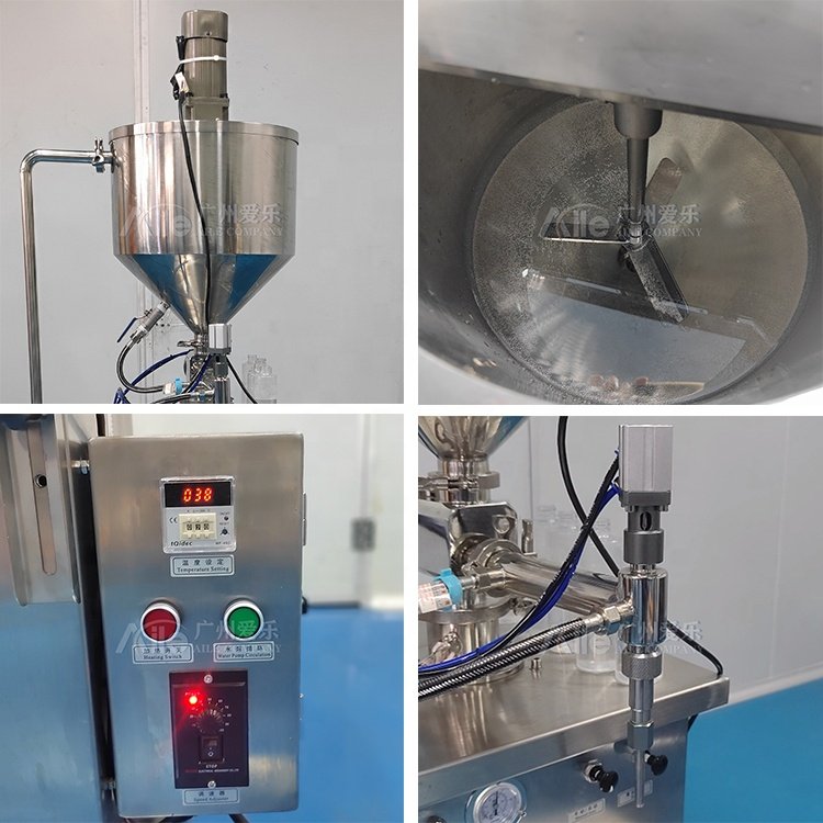Semi Automatic Makeup BB Cream Thermostatic Filler Heater Vertical Shampoo Shower Gel Filling Machine Body Wax Filler