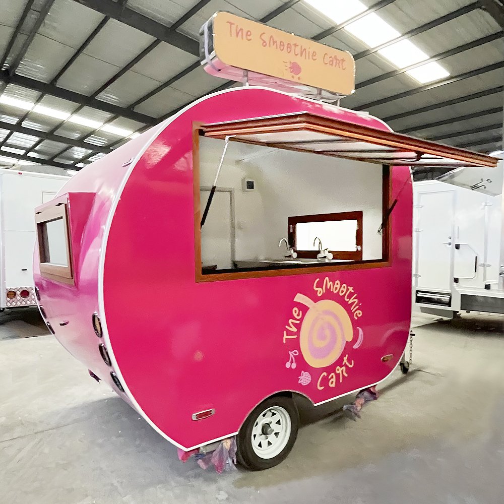 2.8M Vintage Food Caravan Trailer Pizza Food Truck Mobile Restaurant for Sale in Australia