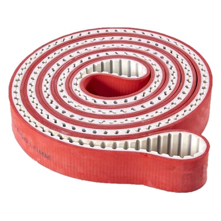 Welded Joint PU timing belt back with rubber coated AT5/AT10/AT20 open polyurethane timing belt
