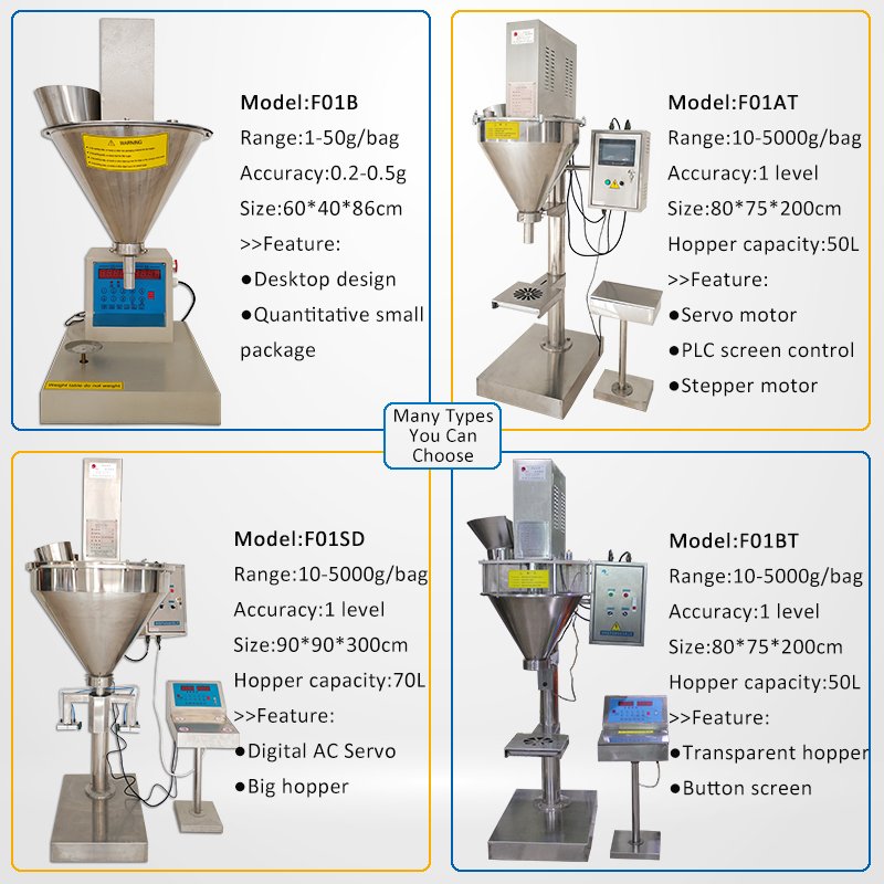 Auger Detergent Powder Filling Machine With Screw Conveyor Feeder