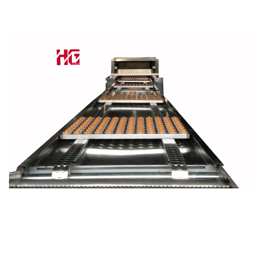 HG Fully Auto PLC Control Food Cupcake Production Line Complete Cake Baking Equipment Whole Set Cake Production Line