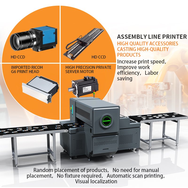 High Productivity Printing Machine With CCD Position System High Speed UV Printer High Resolution Auto Scann Inkjet Printers
