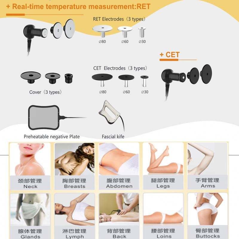 New Ret Cet Rf 448Khz Diatherapy Body Shape Machine Tecar Therapy Physiotherapy Pain Relief Bat-3S