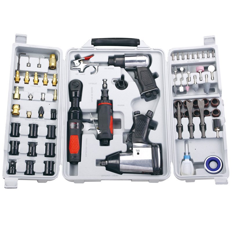 71PCS Pneumatic Tools Combo Kit Air Die Grinder Kit Pneumatic Tools Set Air Wrench Set Air Powered Wrenches Grinder Tool