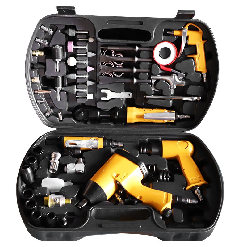 71PCS Pneumatic Tools Combo Kit Air Die Grinder Kit Pneumatic Tools Set Air Wrench Set Air Powered Wrenches Grinder Tool