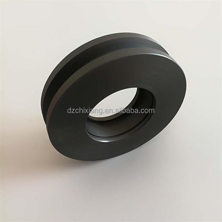 Black plastic nylon sheave pulley roller with bearings MC nylon transmission part flat belt drive pulley wheel