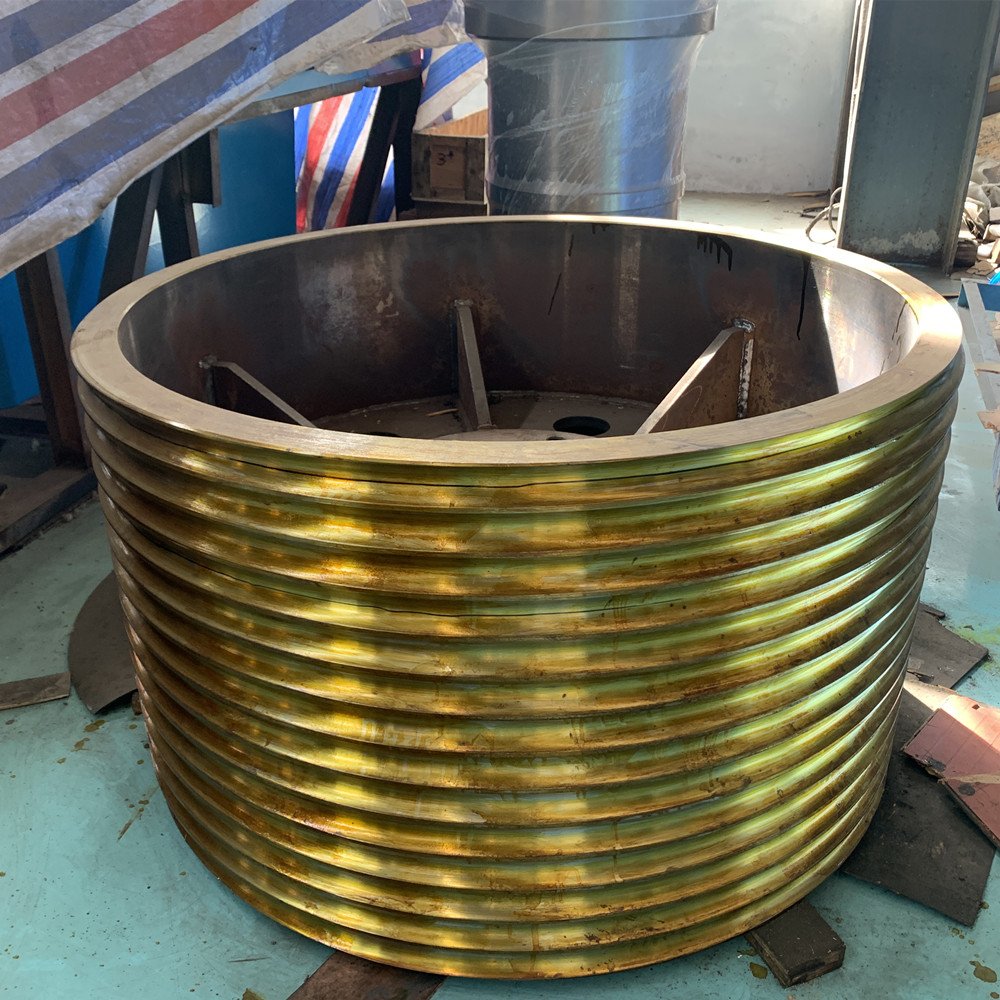Wangli Casting Alloy steel big pulley wheel dragline excavator Large V-belt Drive Pulley