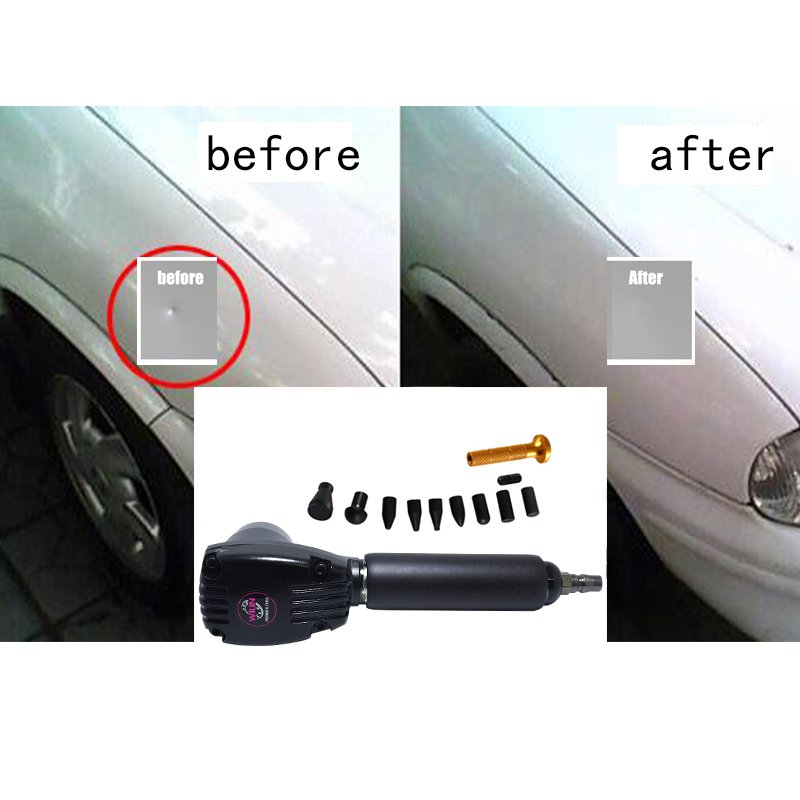 Car Body Paintless Dent Removal Tools Aluminum Dent Pneumatic Auto Hammer with Knock Down Head Tap Down Tool Set Dent Repair Kit