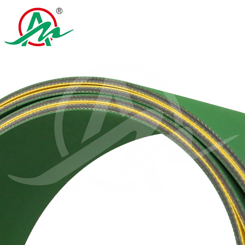 AIMAI brand wholesale price yellow and green endless flat belt or flat drive belt