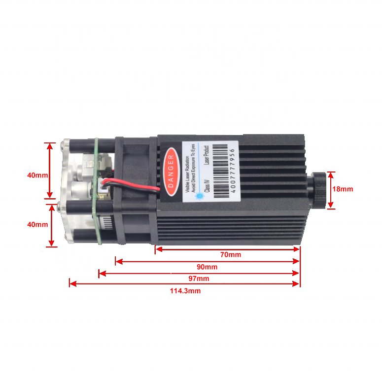 Spot Powerful 15W Engraving Laser Module 450nm Focus Adjustable High-power Laser Engraving Head CNC