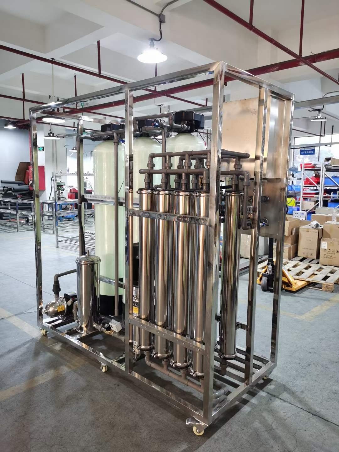 1000LPH Commercial Reverse Osmosis (RO) Water Purification Machine 1000LPH RO Machine Water Softeners Desalination From Ground