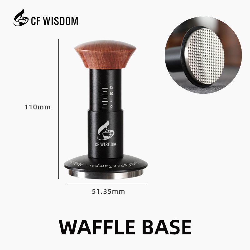 Stainless Steel 51/58mm coffee tools utensils accessories tamper Barista Handle Adjustable Depth Head Coffee Calibrated Tamper