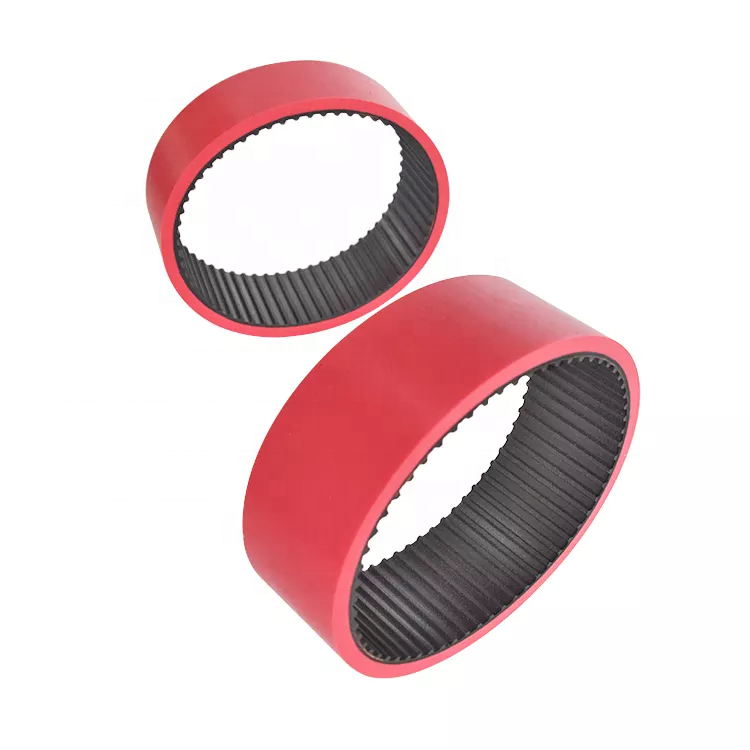 Red Green rubber coating timing belt for vffs packing machines