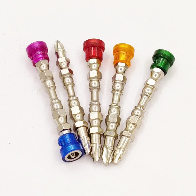 Screwdriver Bits 65mm Calibre Phillips Strong Magnet Driver Steel Double Head Hex Shank With Magnetizer Ring