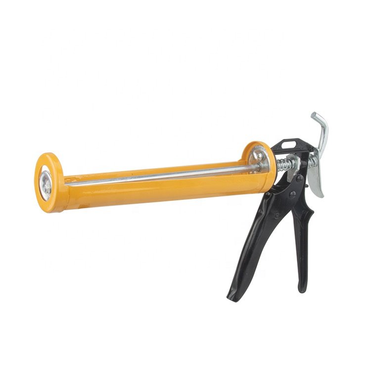 Yellow Refillable Mortar Power Barrel 600ml Plastic Tube Sausage Air Caulking Gun