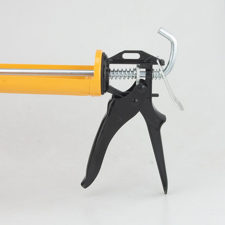 Yellow Refillable Mortar Power Barrel 600ml Plastic Tube Sausage Air Caulking Gun