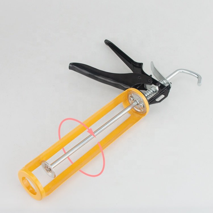 Yellow Refillable Mortar Power Barrel 600ml Plastic Tube Sausage Air Caulking Gun