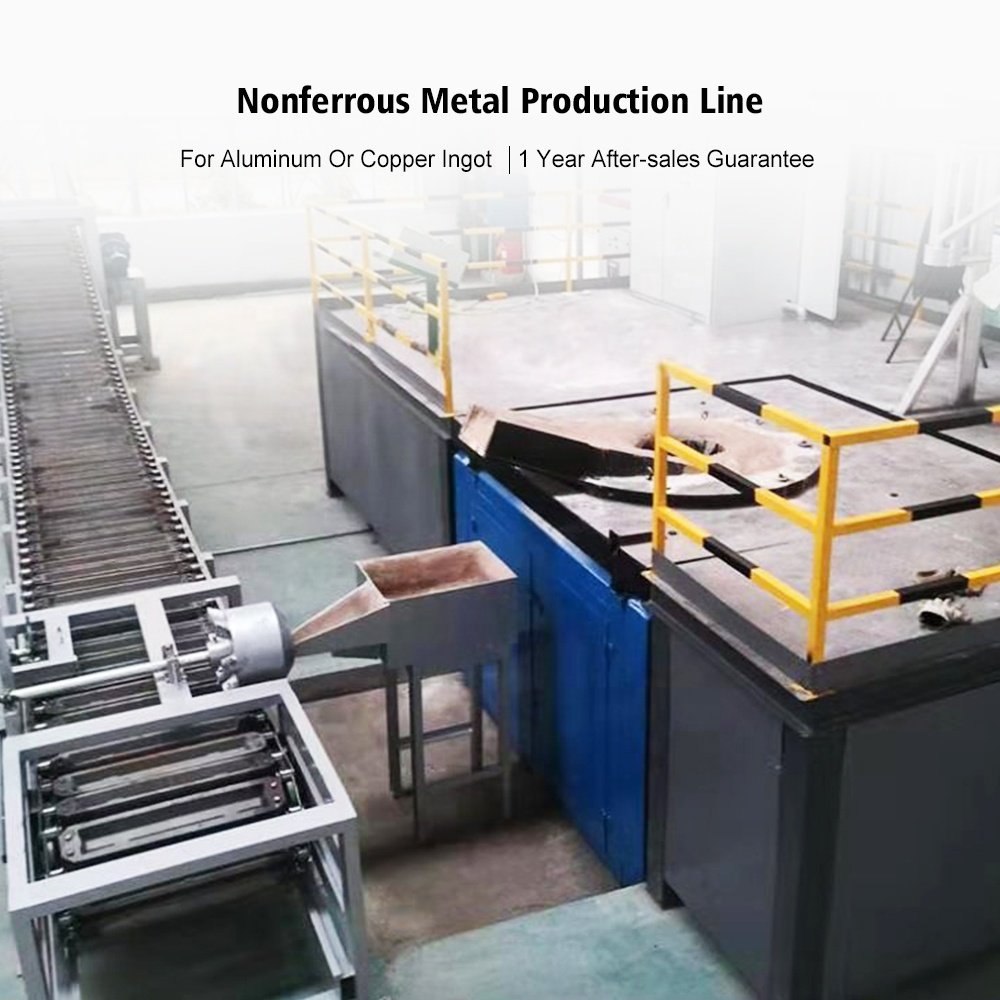 Industrial Furnace Aluminium Ingot Making Conveyor Automatic Casting Machine Production Line