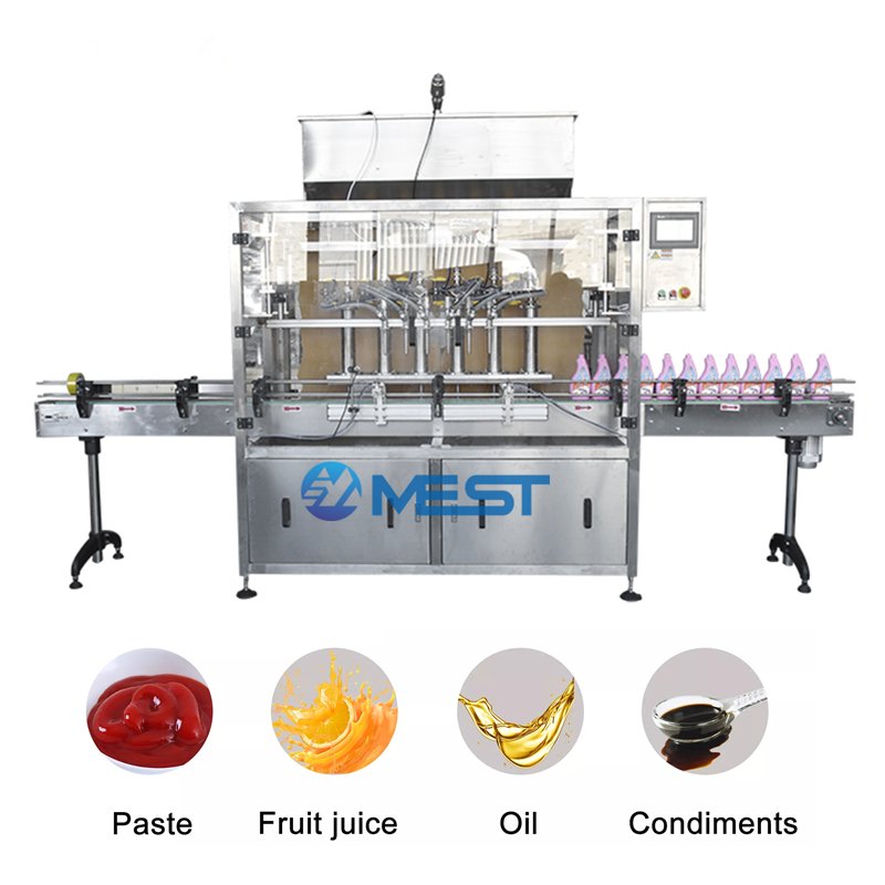 4 Heads Auto Face Cream Lotion Body Gel Hair Spray Cosmetics Cream Essential Oil Bottle Detergent Paste Piston Filling Machine
