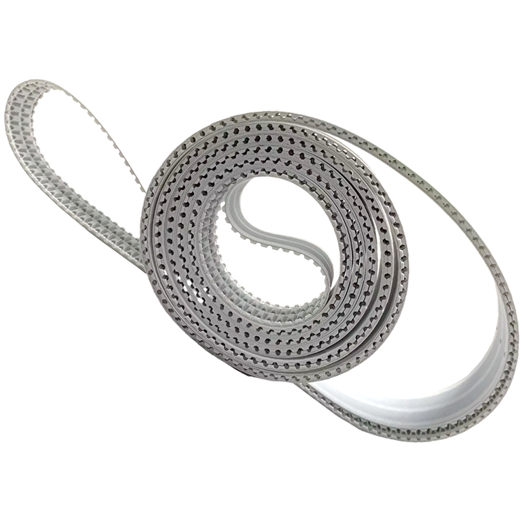 Polyurethane ATN10 timing belt with diamond-shaped nuts and stop blocks