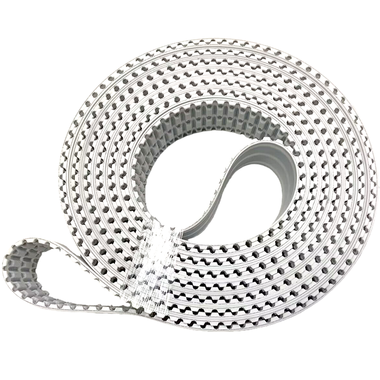 Polyurethane ATN10 timing belt with diamond-shaped nuts and stop blocks