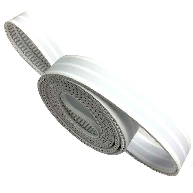 Polyurethane ATN10 timing belt with diamond-shaped nuts and stop blocks