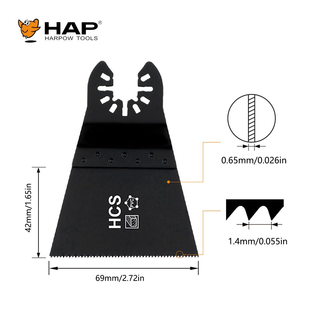 Professional Oscillating Tool Blades Quick Change 69mm HCS Wood PVC Cutting Multi Tool Blades Power Tool Accessories