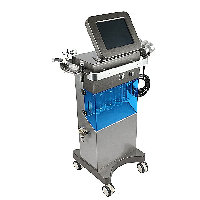 Professional Vertical Hydro Dermabrasion H2O2 Hydra Oxygen Facial Machine with Led Light