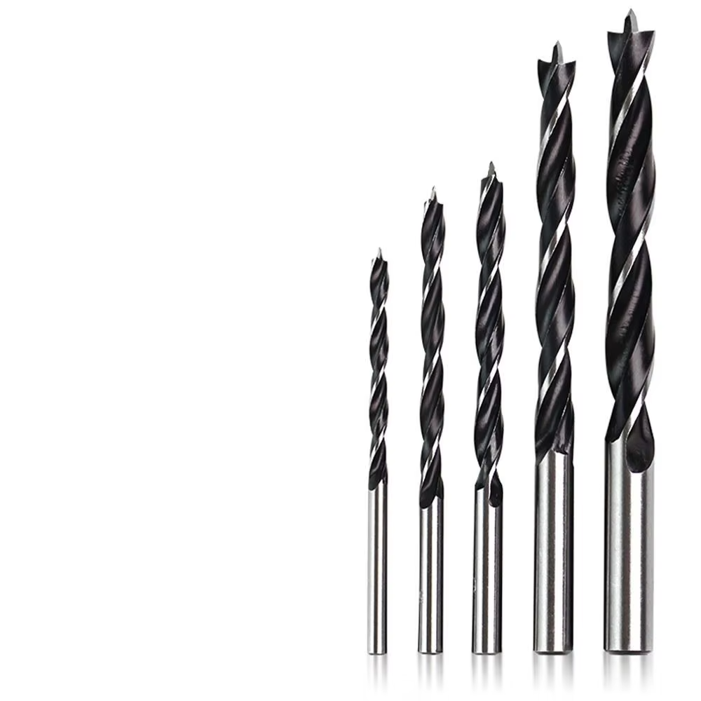 8Pcs Brad Point Drill Bits Carbon Steel Twist Wood Drill Bits Set 3-10mm for Woodworking