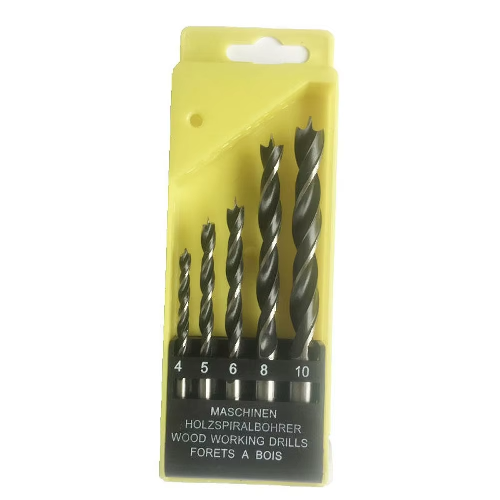 8Pcs Brad Point Drill Bits Carbon Steel Twist Wood Drill Bits Set 3-10mm for Woodworking
