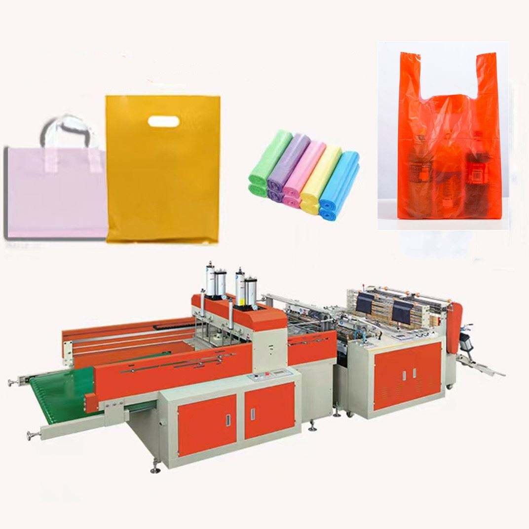 Fully Automatic Plastic Bags Clipping Machine Six Line Plastic Fruit Bag Making Machine