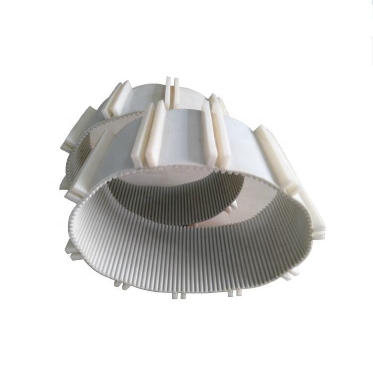 Hot Sale High Quality Special Customised Industrial OEM TPU Coated Endless Ttiming Belt HTD8M w block