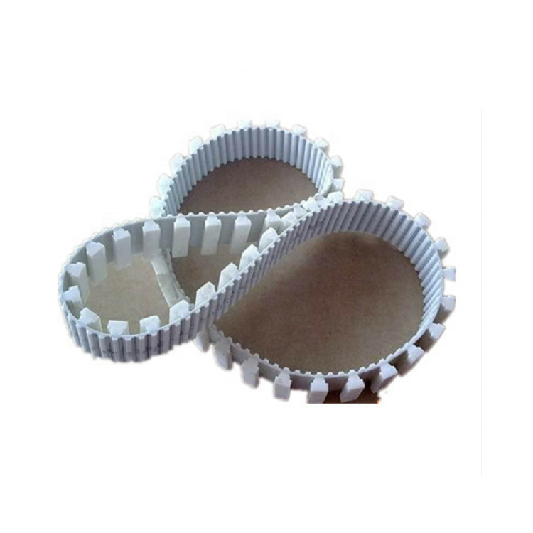 Hot Sale High Quality Special Customised Industrial OEM TPU Coated Endless Ttiming Belt HTD8M w block