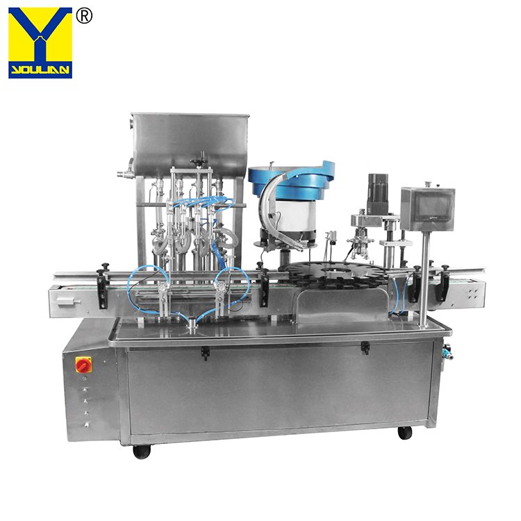 YTSP500 Automatic Monoblock Small Glass Bottle Alcohol Filling and Capping Machine Toilet Paper Production Line Rotary/ Linear