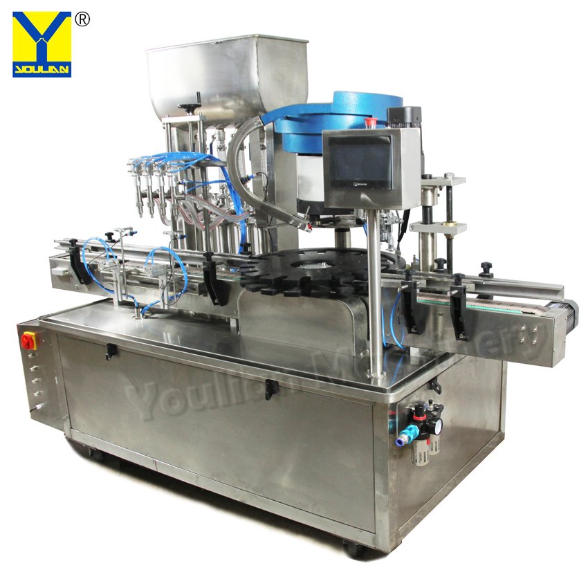 YTSP500 Automatic Monoblock Small Glass Bottle Alcohol Filling and Capping Machine Toilet Paper Production Line Rotary/ Linear