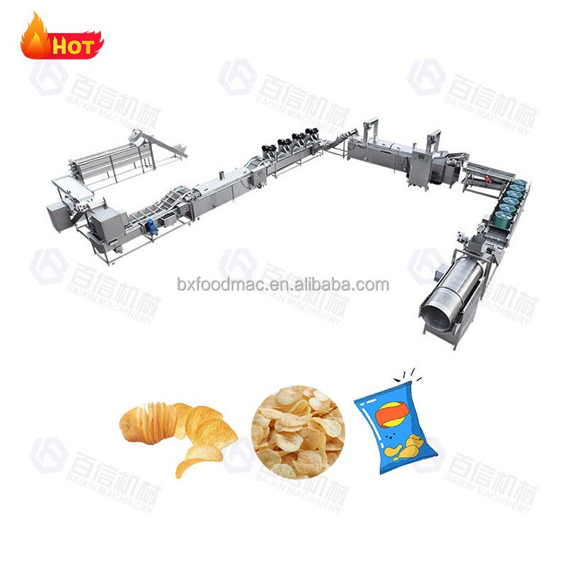 500kg/h Automatic Potato Chips Processing Line Potato Chips Making Machines Customized Chips Plant