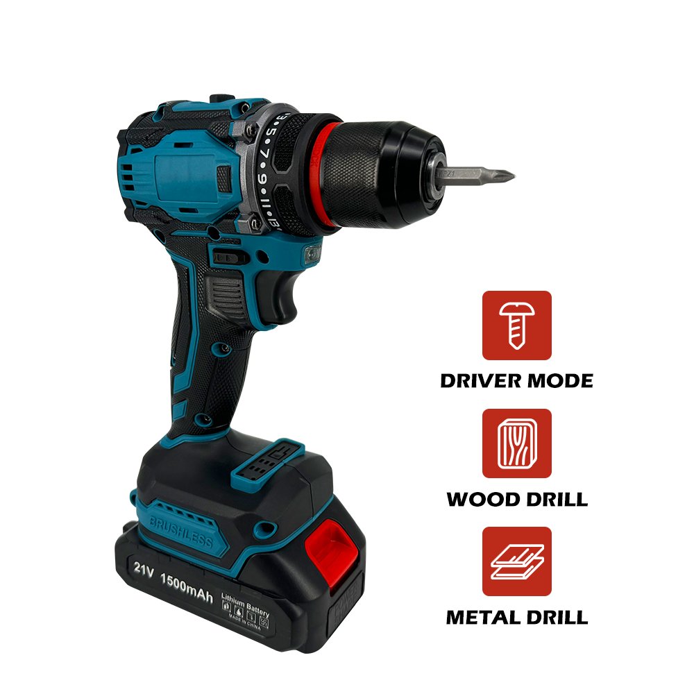 Rechargeable Brushless Bor Cordless Impact Drill Industrial Electric Portable 21v Other Power Drills