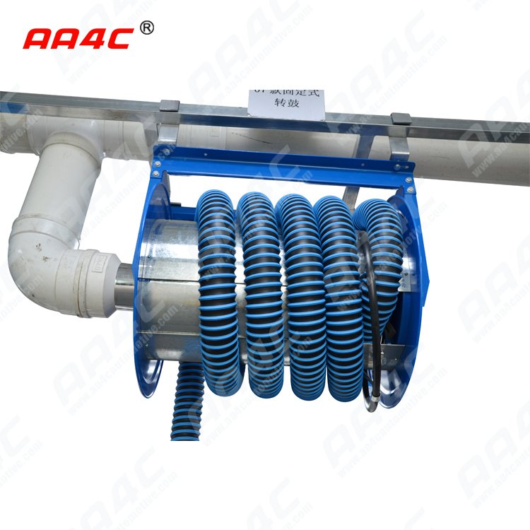 AA4C Car Exhaust Extracting System Auto Vehicle Exhaust Manual Fixed Tumbler Hose Reel Control Manually