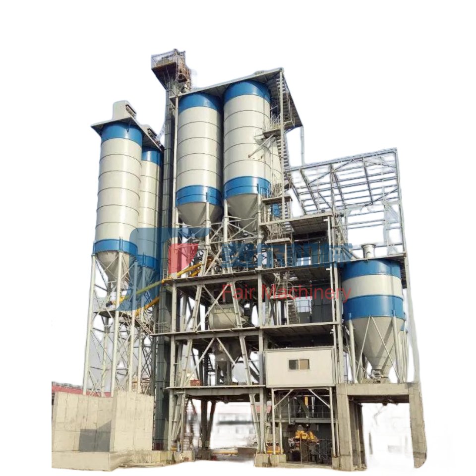 High Efficiency Large Scale Dry Mortar Machines Automatic Ready Mix Full Plant High Tile Adhesion Wide Application Range Dry Mix