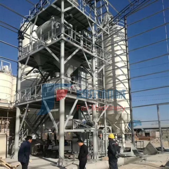 High Efficiency Large Scale Dry Mortar Machines Automatic Ready Mix Full Plant High Tile Adhesion Wide Application Range Dry Mix