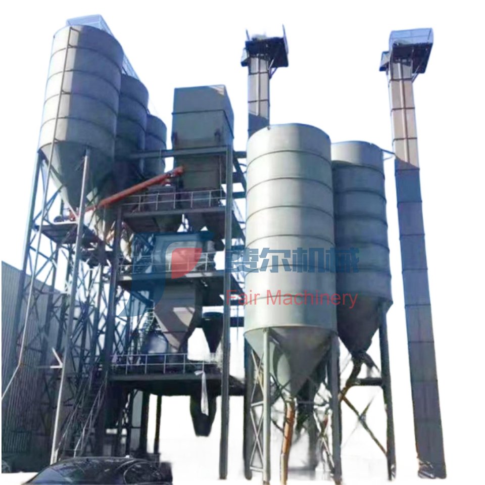 High Efficiency Large Scale Dry Mortar Machines Automatic Ready Mix Full Plant High Tile Adhesion Wide Application Range Dry Mix