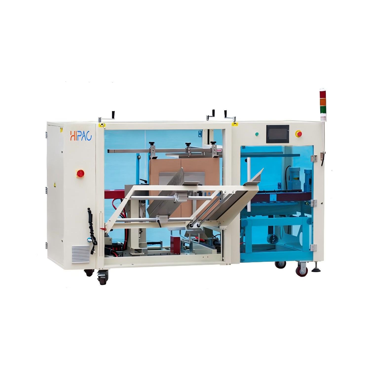 Hipac Automatic Bottle Carton Packing Line Production Line Linea De Embalaje Custom Packaging Line Auto Box Taping Carton Box