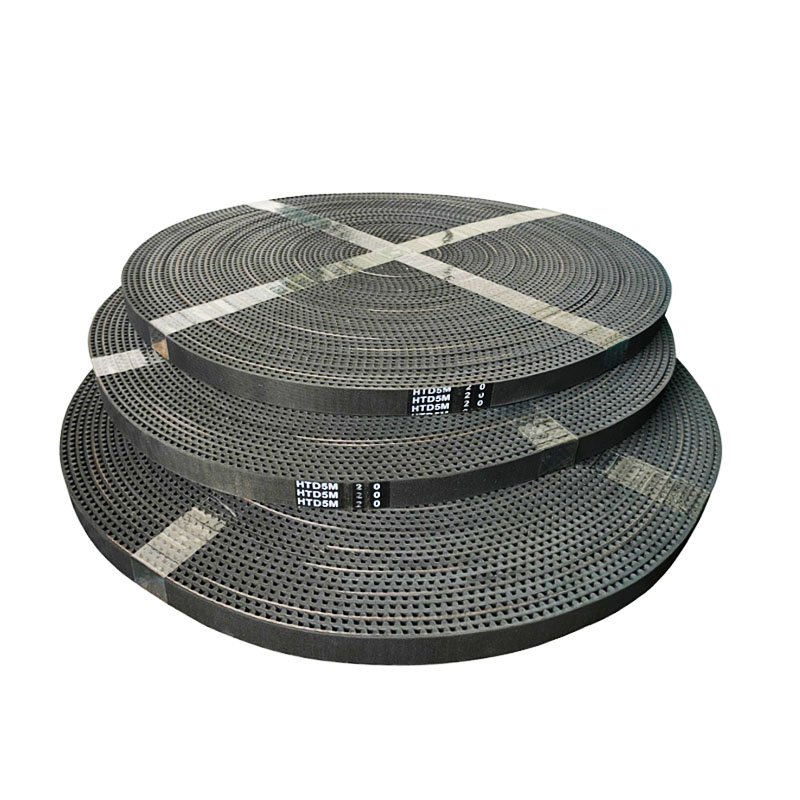 Arc Toothed HTD Type Pitch 5mm Rubber Timing Belt Black Open Synchronous Belt