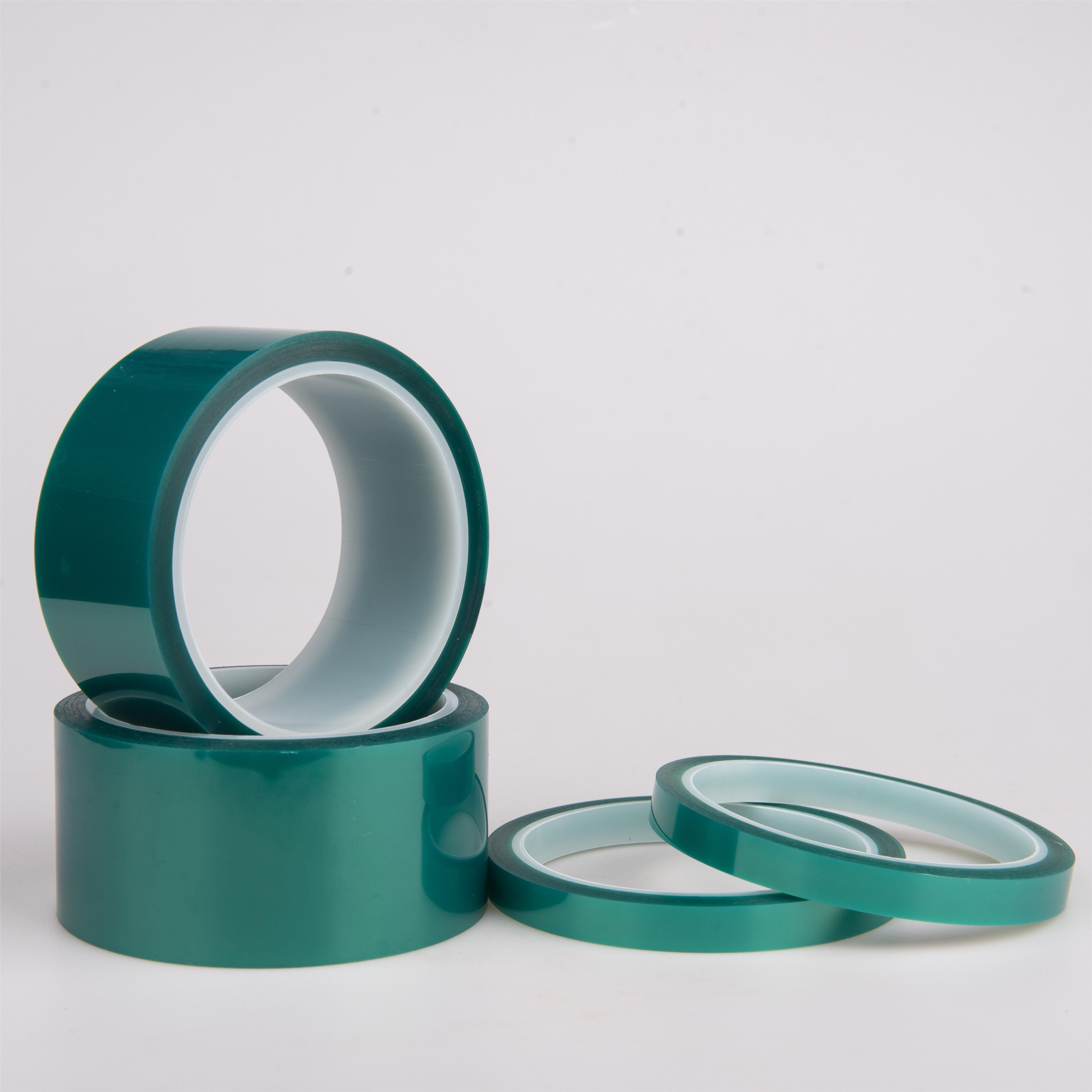 Customisable thickness PET Green High Temperature Tape Silicone Power Adhesive Leather Splicing No Residue Tape