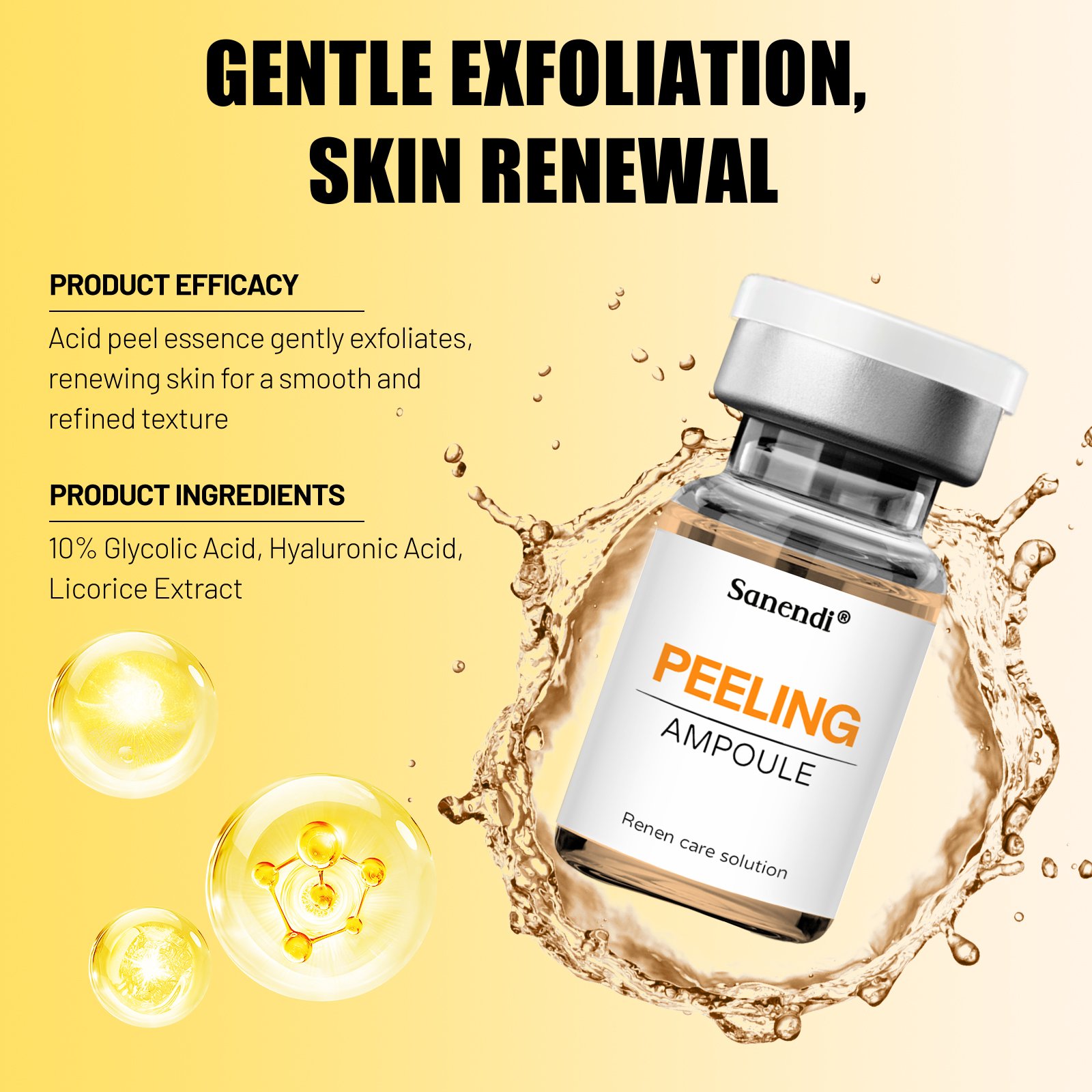 Jet Peel 7ml Hydrating Skin Care Firming Deep Cleansing Moisturizing Whitening Ampoule Face Anti-Aging OEM