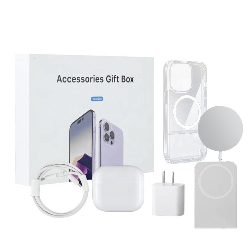 Suitable for iPhone accessories 6-piece gift box set Apple 16 ProMax Huaqiangbei 6-piece set Apple 5-piece set