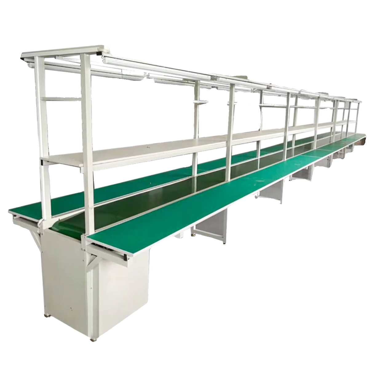 Belt Crossover Transmission Conveyor Unloading Conveyor Container Assembly Line for Computer Manufacturer Carbon Steel